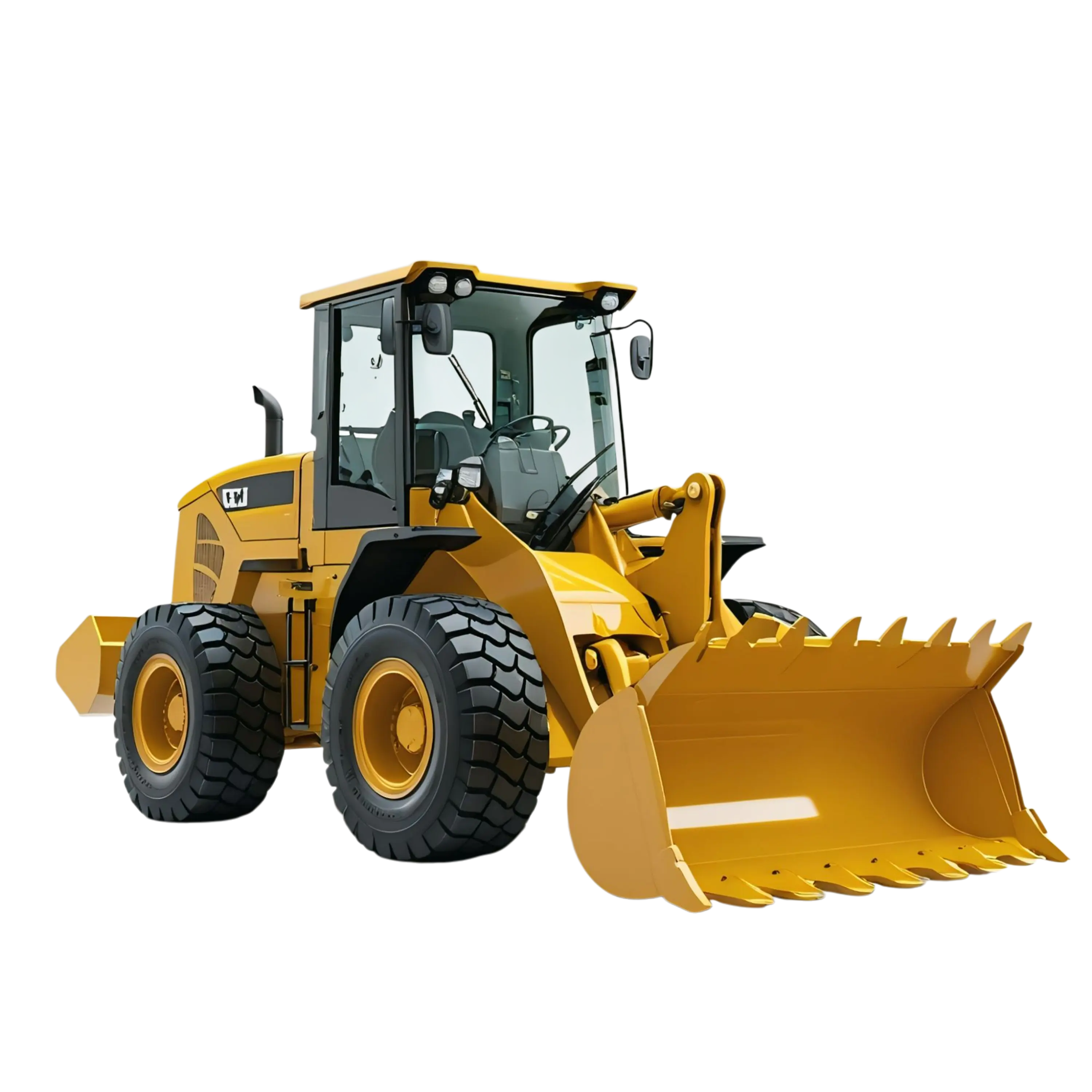 Yellow construction machine